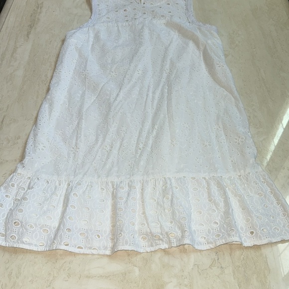 Like new Loft eyelet and lace white dress - Picture 3 of 7